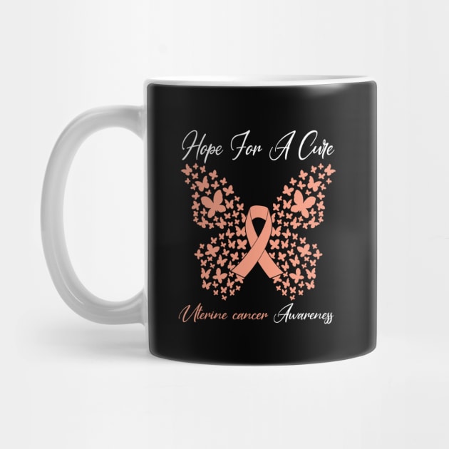 Hope For A Cure Butterfly Gift 3 Uterine cancer by HomerNewbergereq